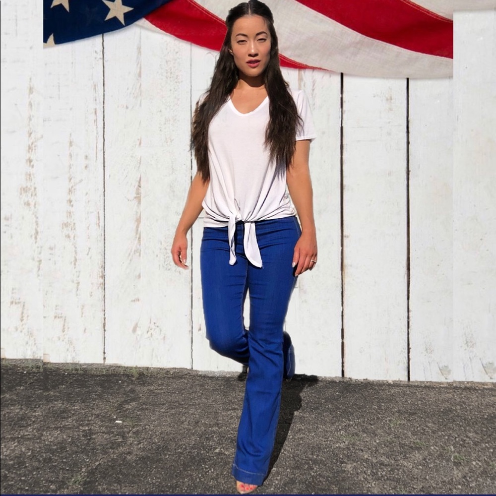Mid Rise Flare Denim Jeggings